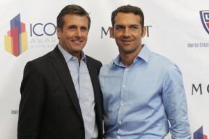 Rick Welts, pictured left, at the U.S. Open. - LGBT Weekly