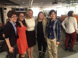 Sarah Katee Ellis with a group of Princeton University students