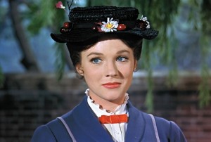 Julie Andrews as Mary Poppins in the Disney movie of the same name