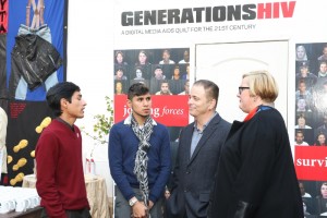 Manuel Venegas, Abdon Orrostieta, Eric Ciasullo and Chanel DeLaney (PRNewsFoto/National AIDS Memorial Grove)