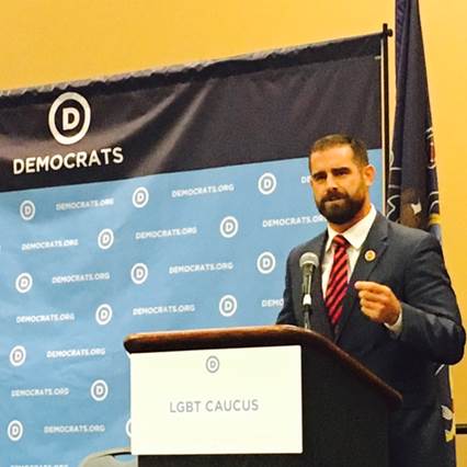 State Rep. Brian Sims (D-Philadelphia) welcomes LGBT leaders to Philadelphia. LGBT Caucus. Pennsylvania Convention Center. (July 26, 2016) 