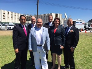 The San Diego delegation at the Harvey Milk Navy ship naming ceremony in San Francisco