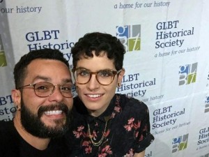 "Noche de Ambiente" curators Ángel Rafael "Ralph" Vázquez-Concepción (left) and Juliana Delgado Lopera  