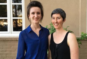 Celeste Oram (left) with SDWC Artistic Director Kathleen Hansen