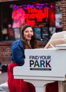 Mary Lambert  performs outside The Sonewall Inn. Photo: Andrew Frasz, #FindYourPark