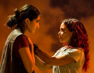 Krystina Alabado and Daphne Rubin-Vega (right) in Miss You Like Hell | Photo: Jim Carmody.