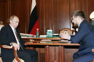 Russian President Vladimir Putin with the President of the Chechen Republic, Ramzan Kadrov.